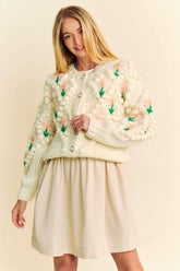 Davi & Dani Women's Floral Button Down Cardigan – Elegant & Versatile